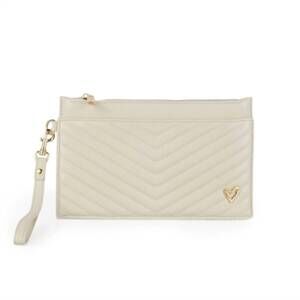 NEW PRENELOVE women's aberdeen wallet wristlet in cream